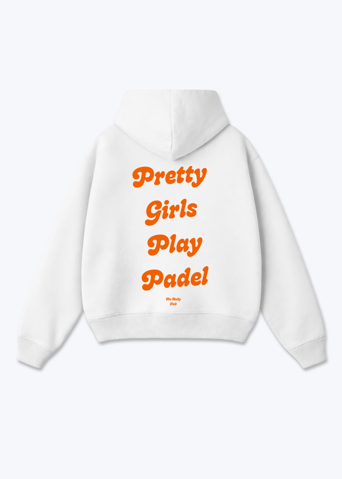 Pretty Girls Orange Oversized Hoodie - White Back (Designed)