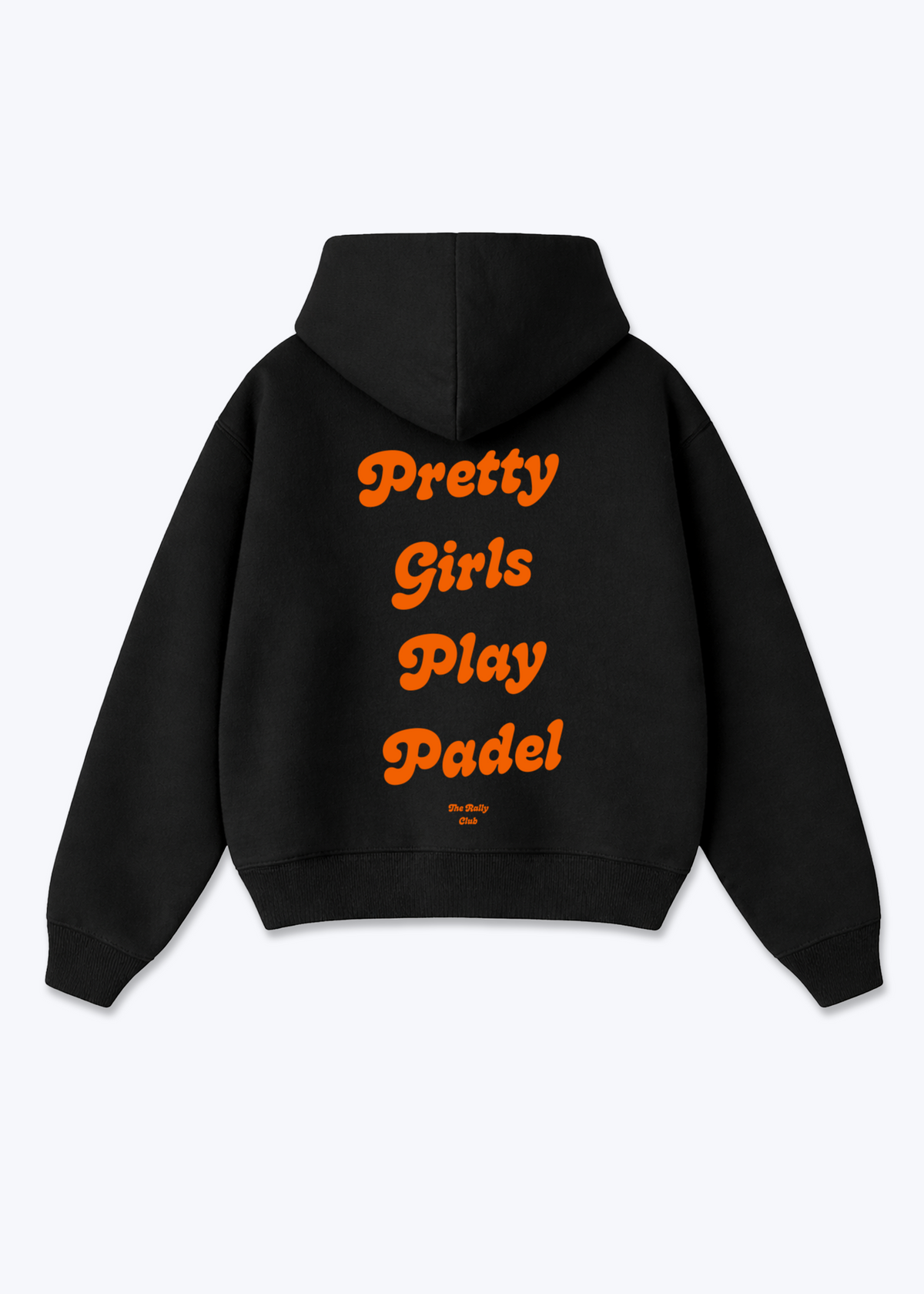 Pretty Girls Orange Oversized Hoodie - Black Back (Designed)
