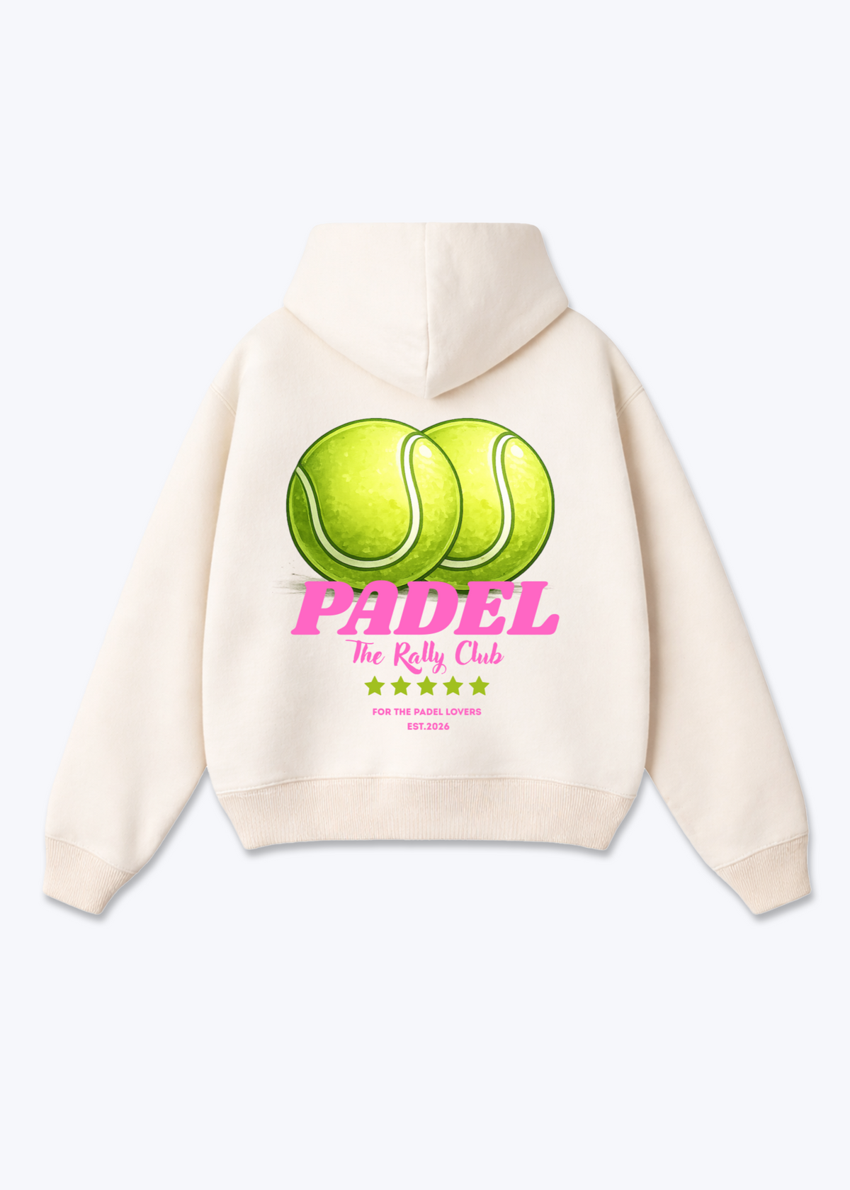 Padel Oversized Hoodie - Beige Back (Designed)