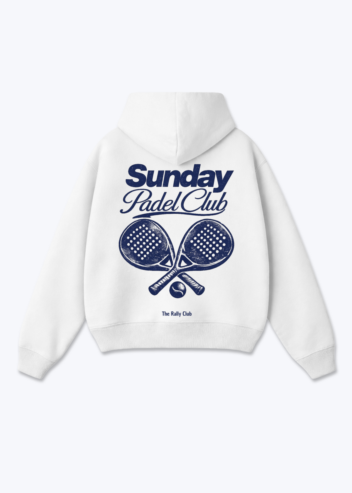 Sunday Padel Club Oversized Hoodie - White Back (Designed)