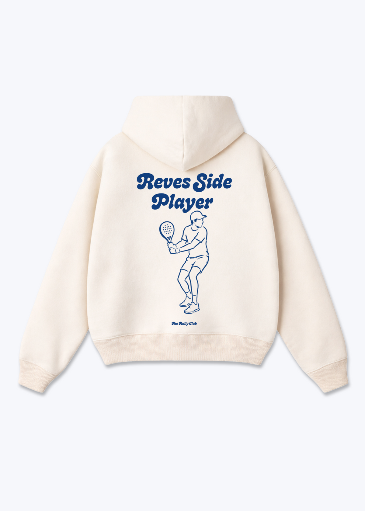 Reves Side Player Oversized Hoodie - Beige Back (Designed)