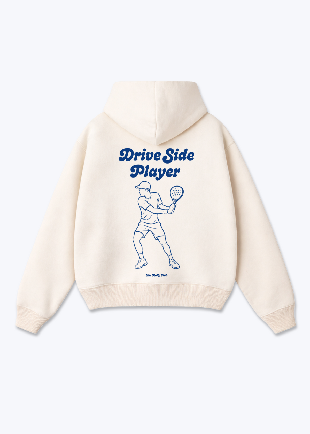Drive Side Player Oversized Hoodie - Beige Back (Designed)