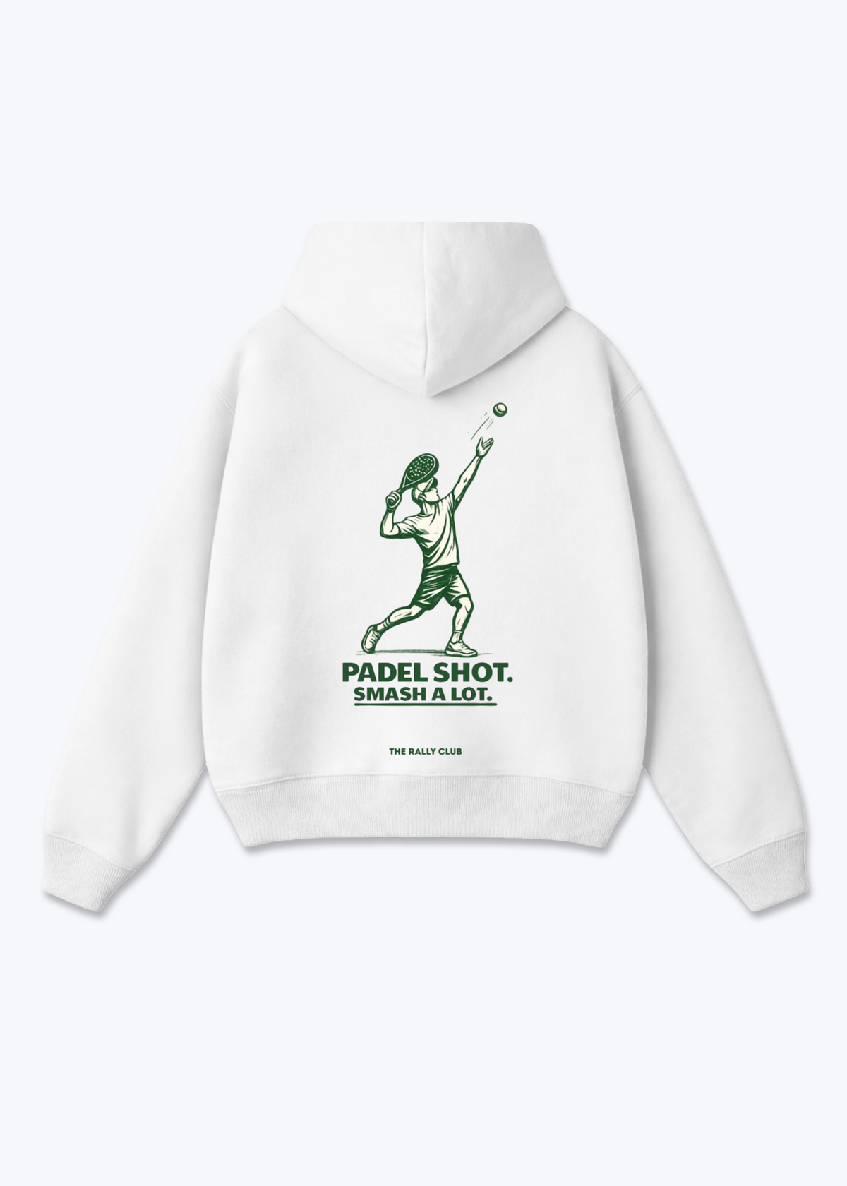 Padel Shot Oversized Hoodie - White Back (Designed)