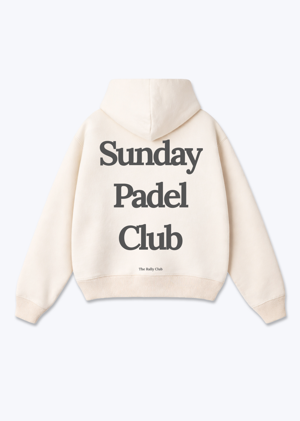 Sunday Padel club Oversized Hoodie - Beige Back (Designed)