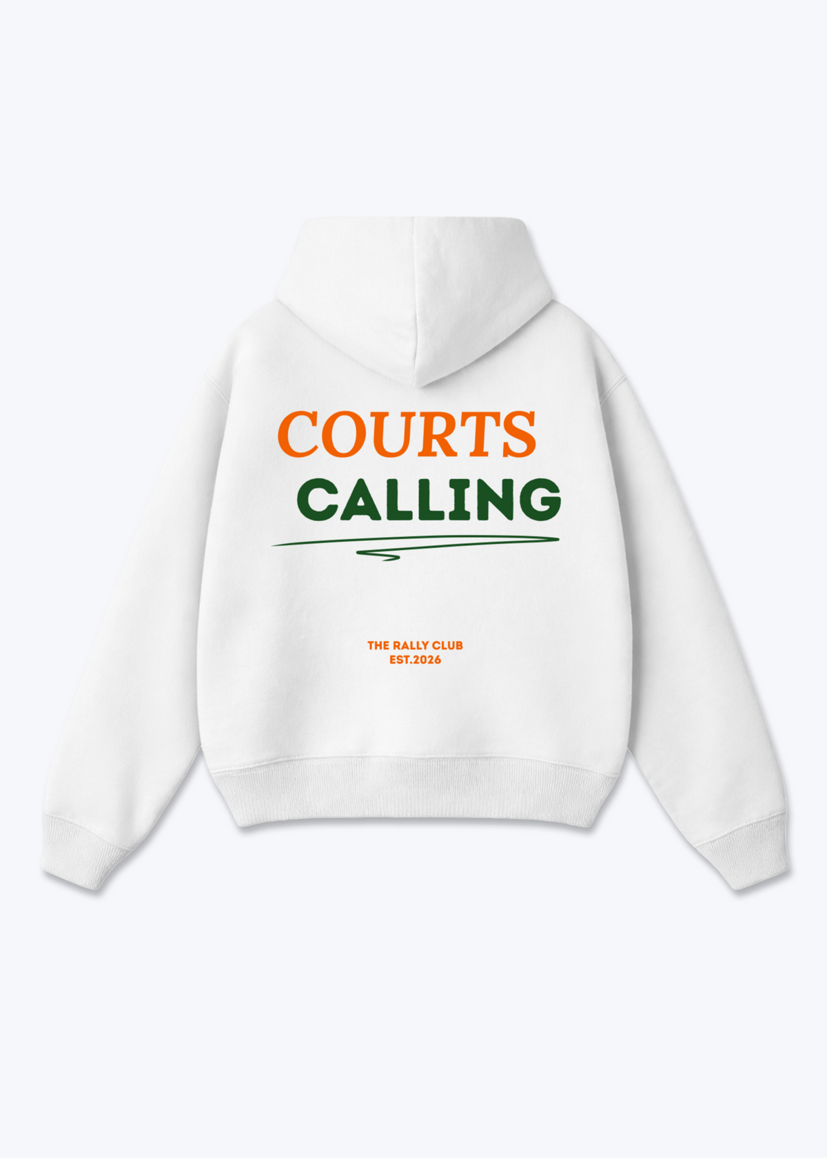 Courts Calling Oversized Hoodie - White Back (Designed)