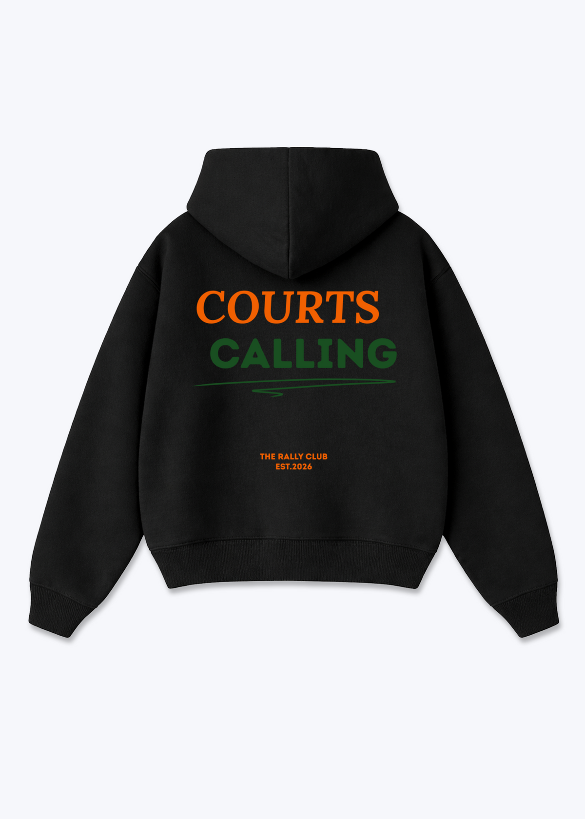 Courts Calling Oversized Hoodie - Black Back (Designed)