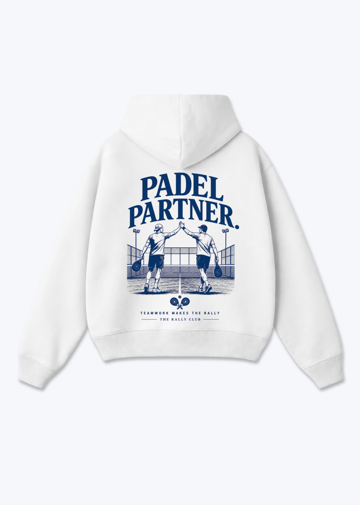 Padel Partner Oversized Hoodie - White Back (Designed)