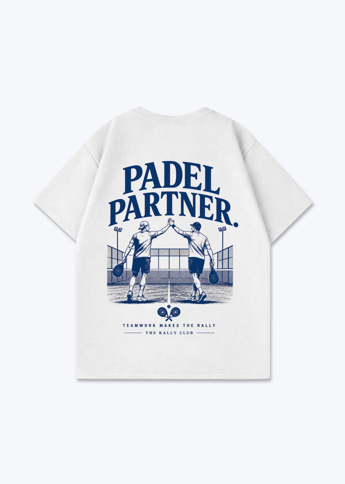Padel Partner Oversized Shirt - White Back (Designed)