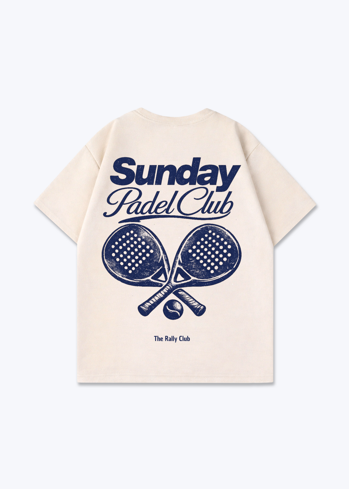 Sunday Padel Club Oversized Shirt - Beige Back (Designed)