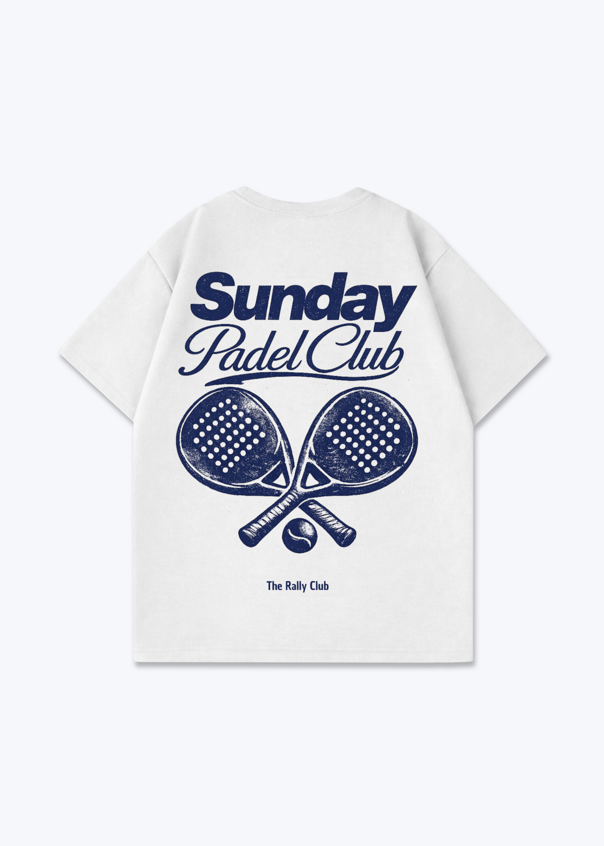 Sunday Padel Club Oversized Shirt - White Back (Designed)