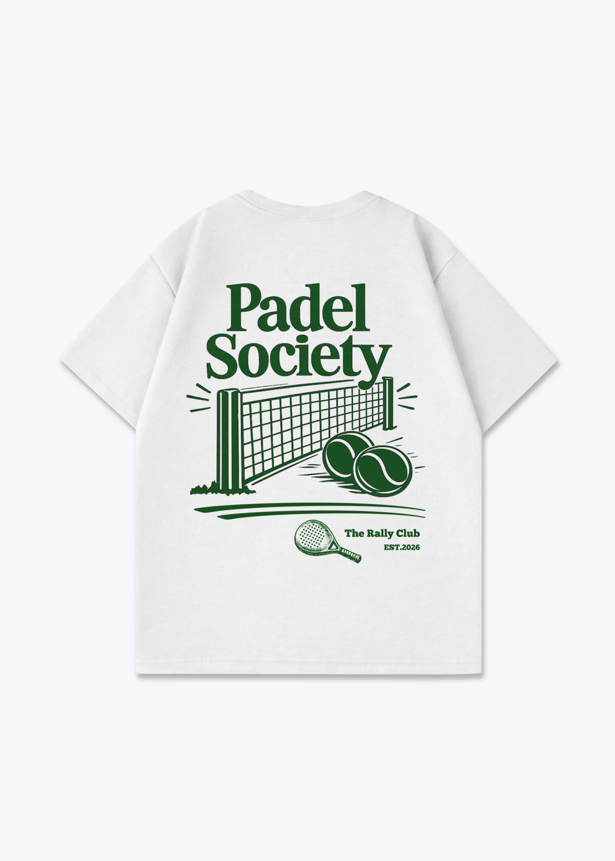 Padel Society Oversized Shirt - White Back (Designed)