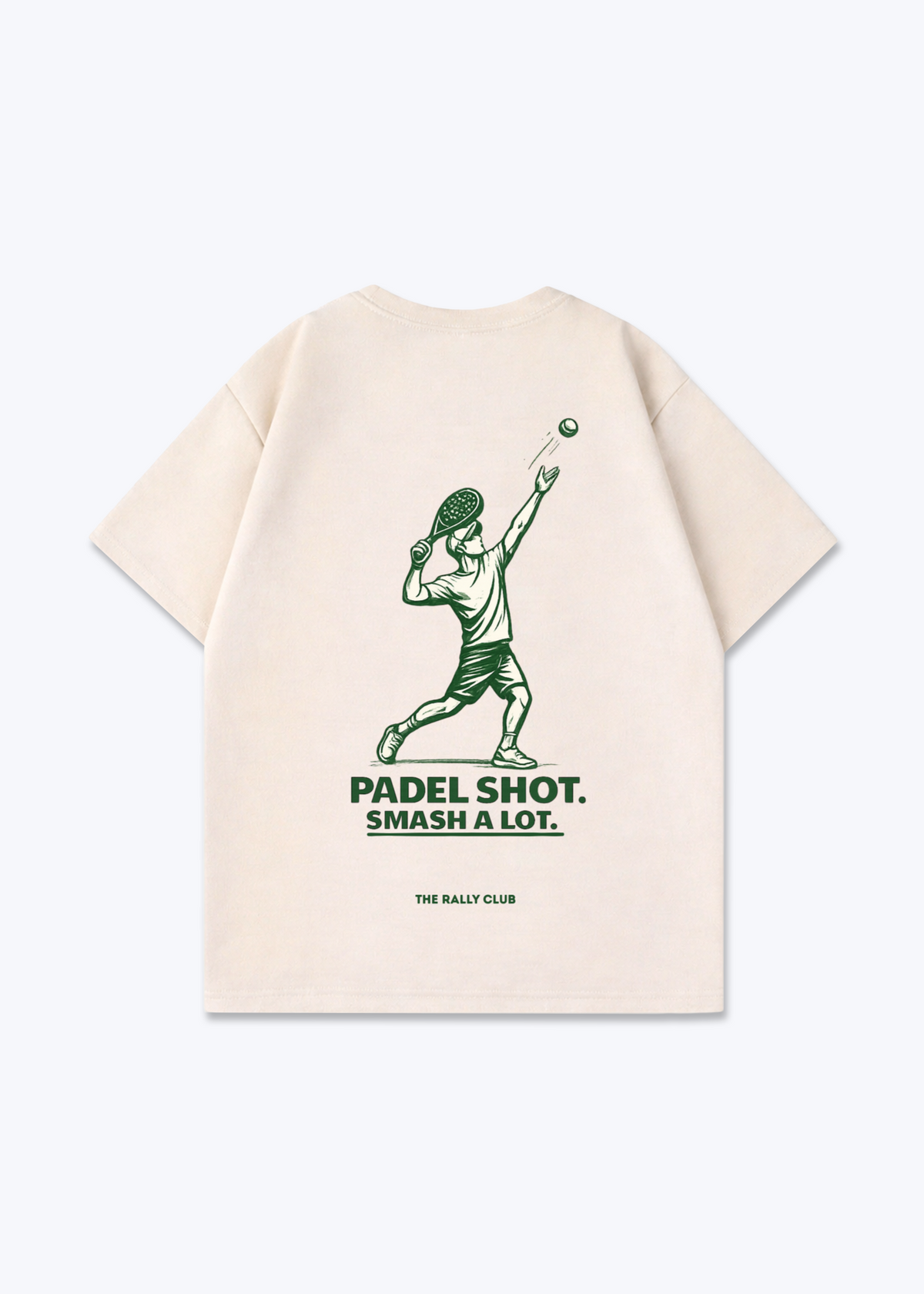 Padel Shot Oversized Shirt - Beige Back (Designed)