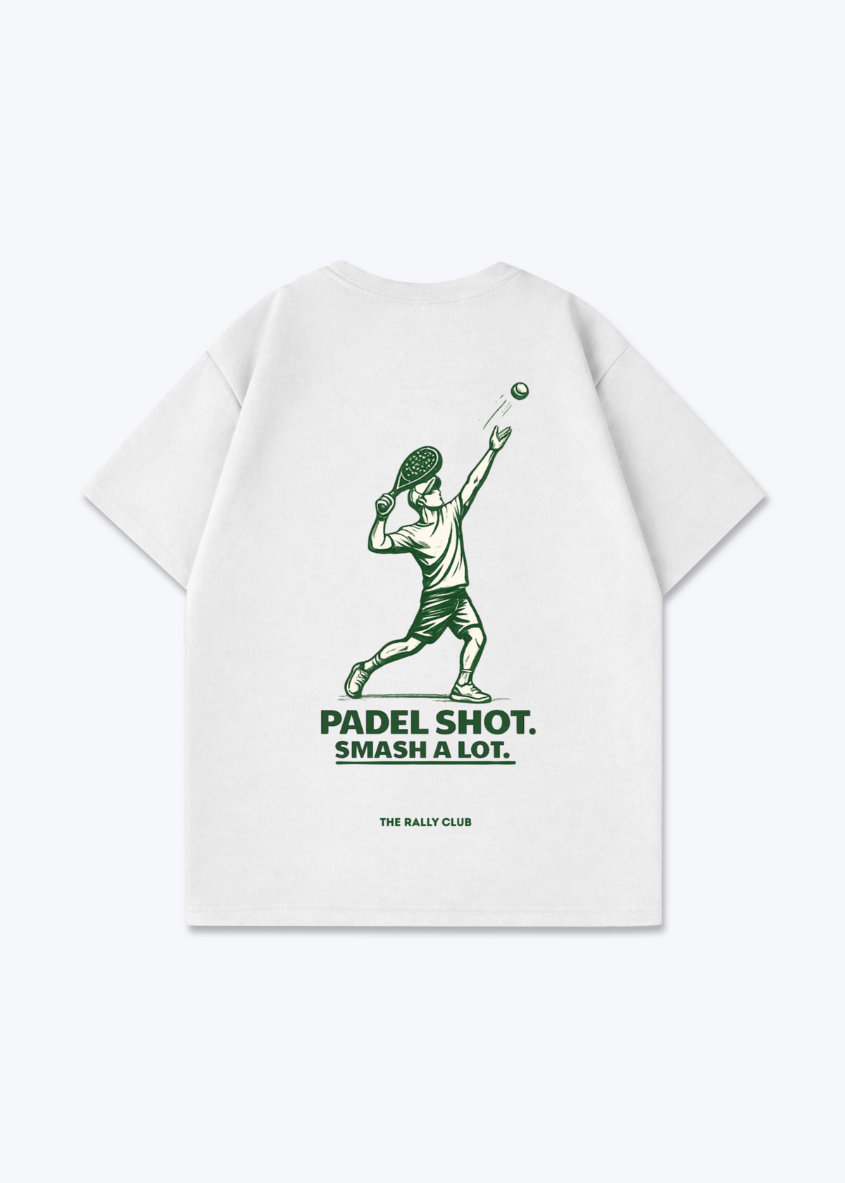 Padel Shot Oversized Shirt - White Back (Designed)