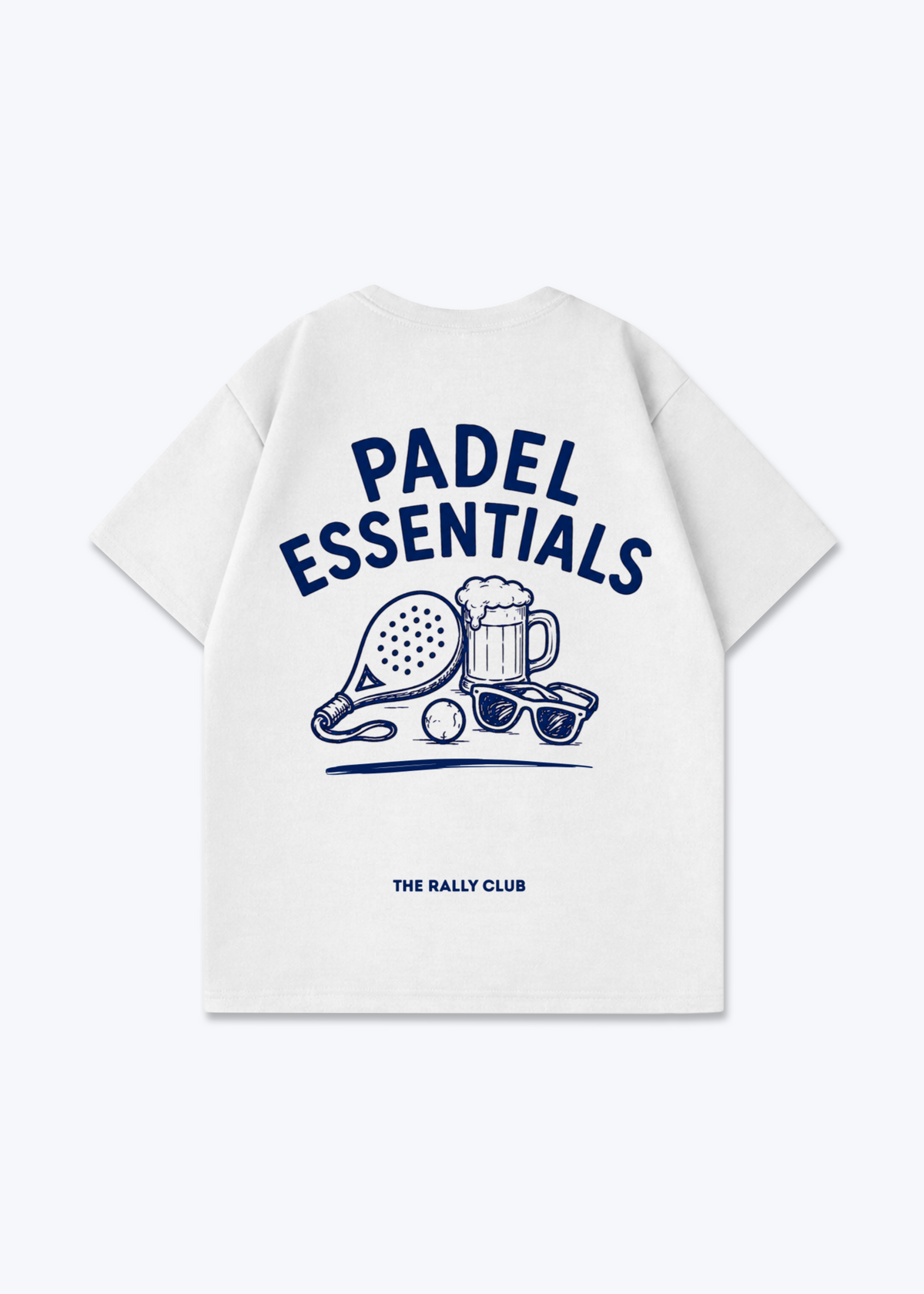 Padel Essentials Oversized Shirt - White Back (Designed)