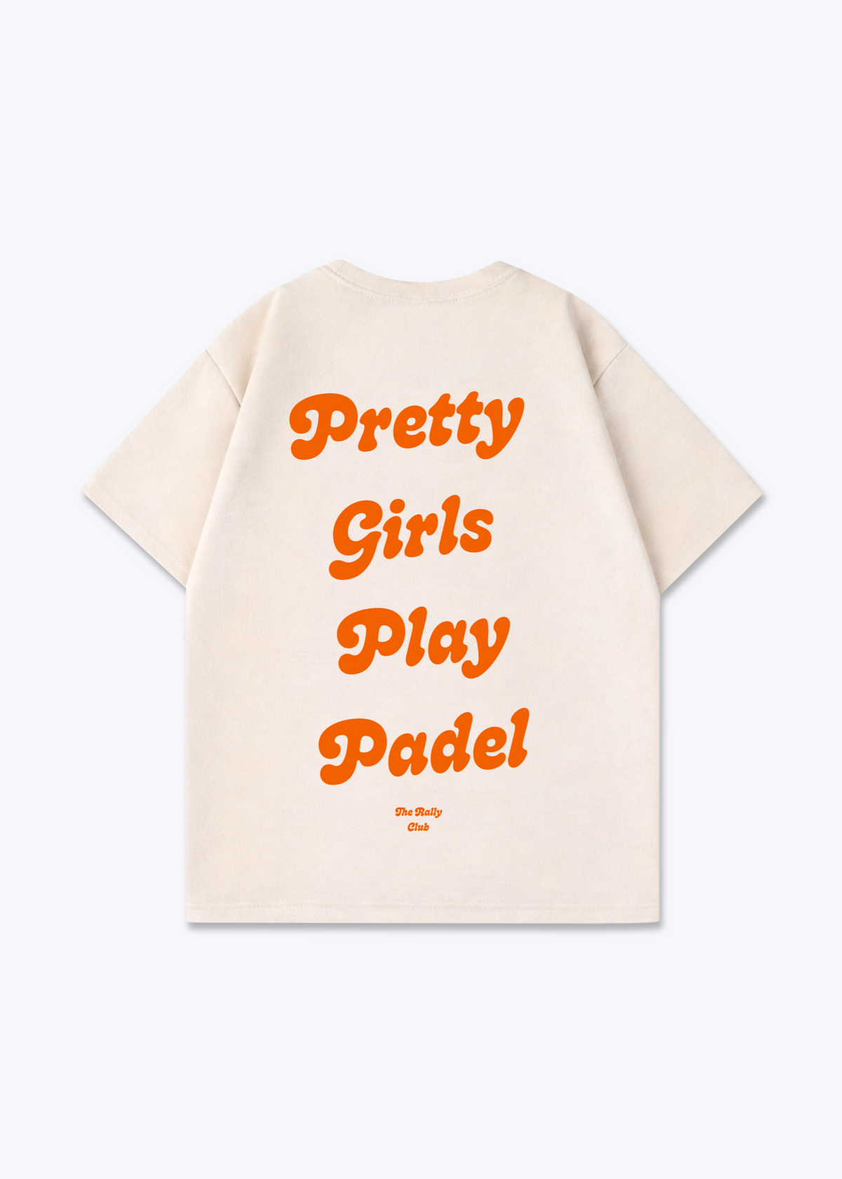 Pretty Girls Orange Oversized Shirt - Beige Back (Designed)