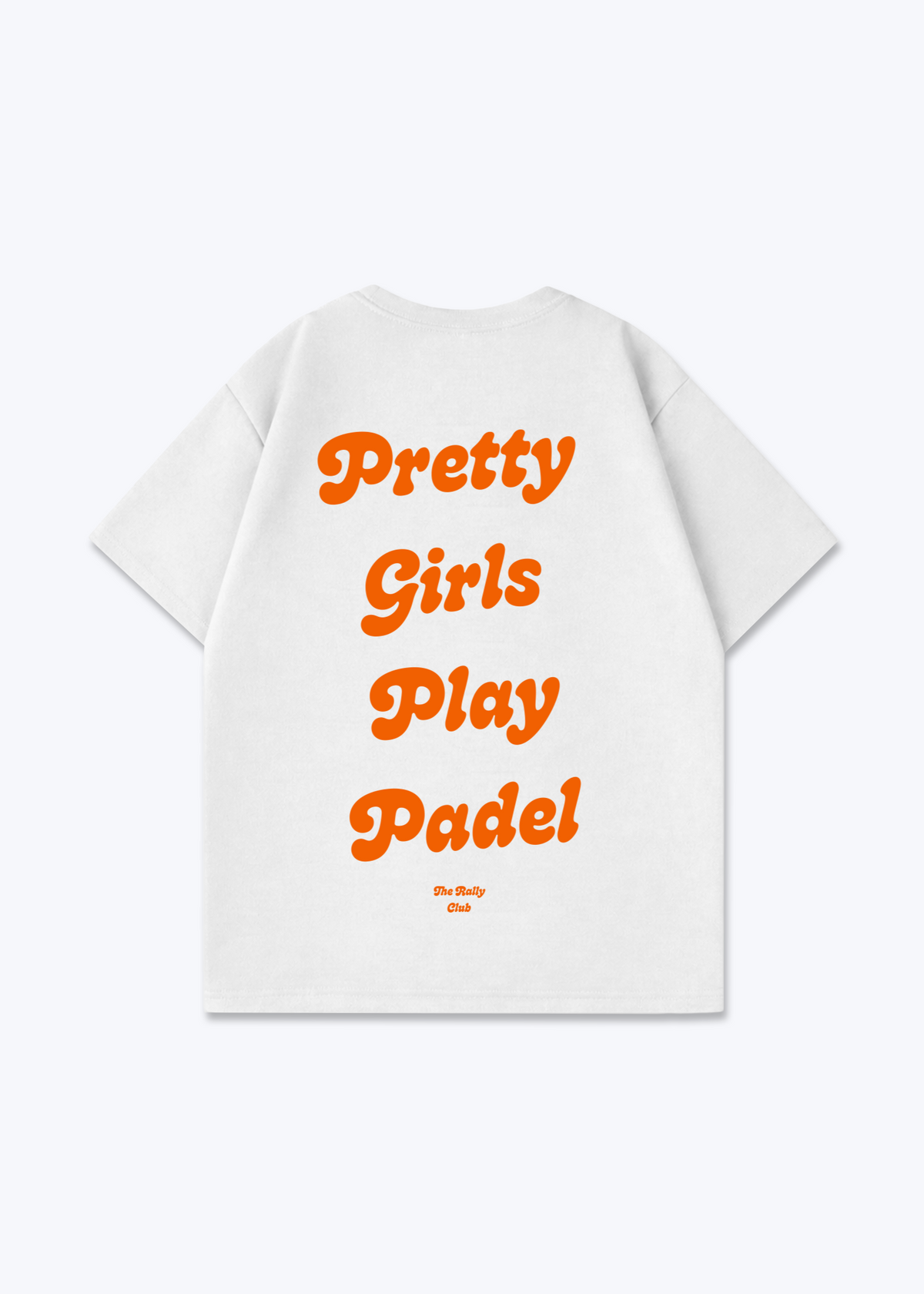 Pretty Girls Orange Oversized Shirt - White Back (Designed)