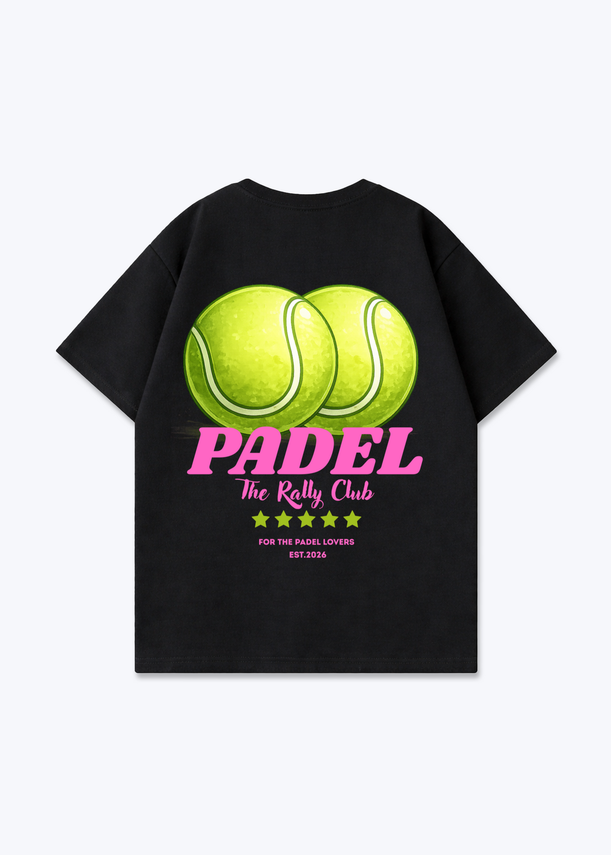 Padel Oversized Shirt - Black Back (Designed)