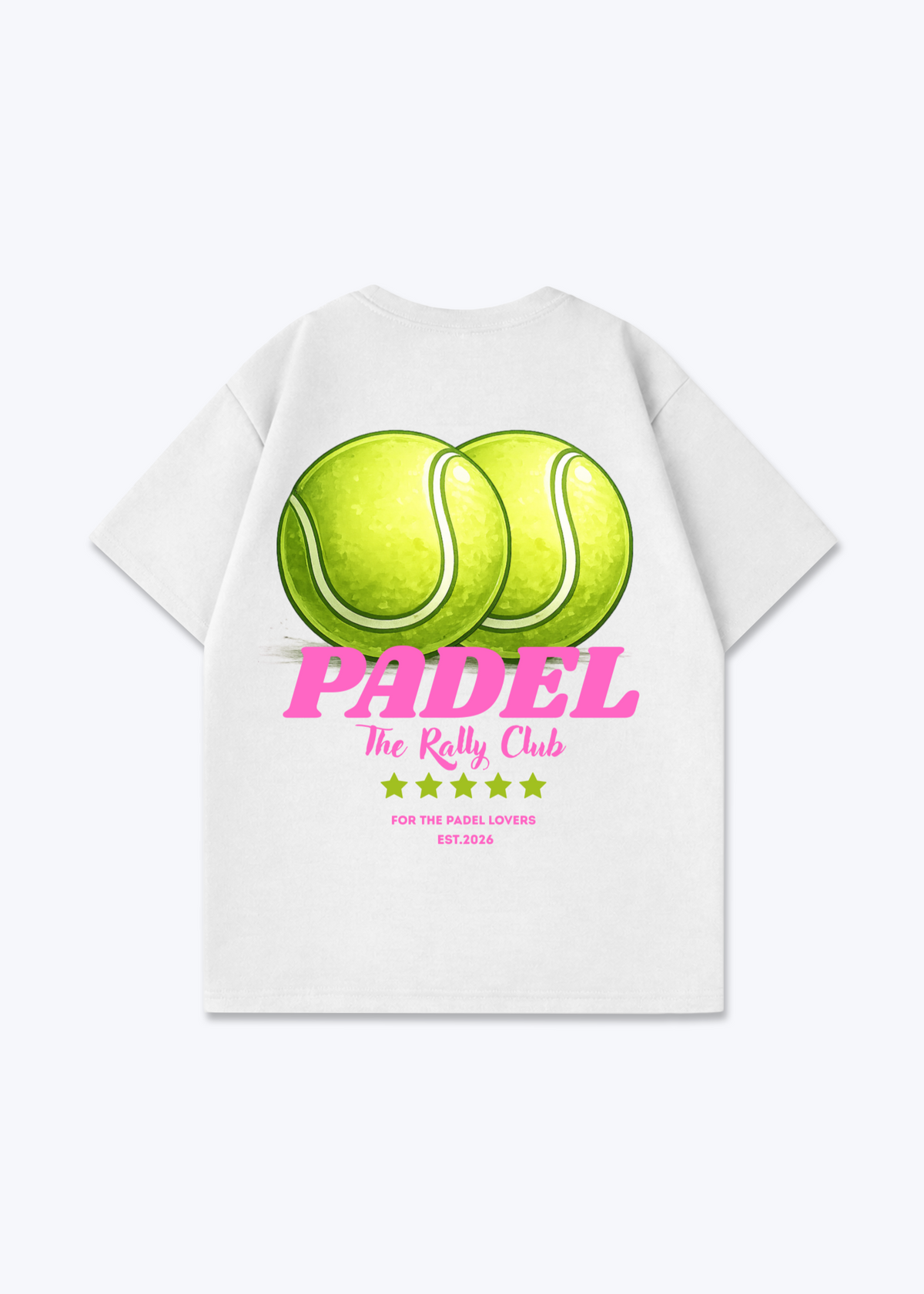 Padel Oversized Shirt - White Back (Designed)