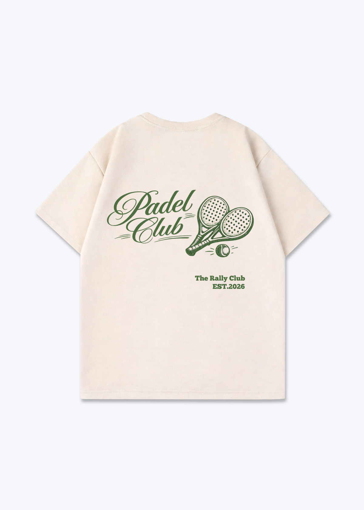 Padel Club Oversized Shirt - Beige Back (Designed)