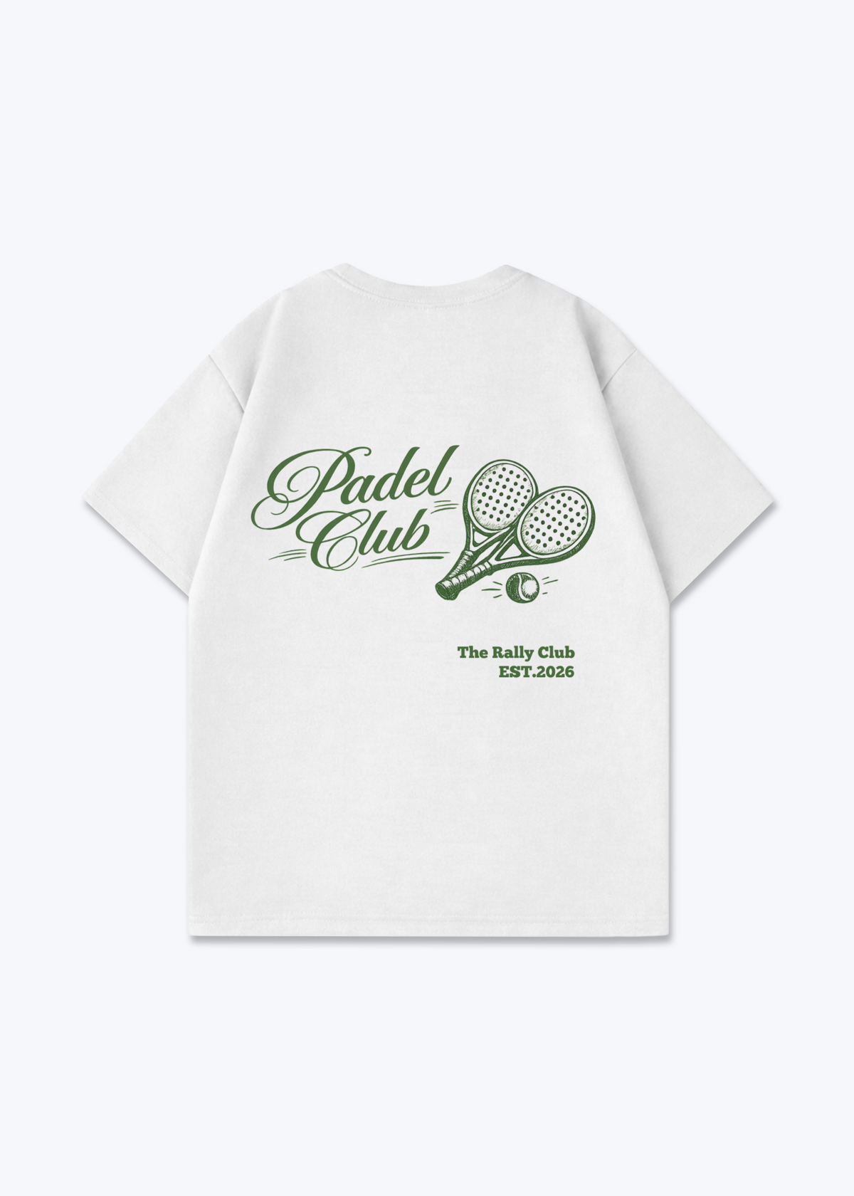 Padel Club Oversized Shirt - White Back (Designed)