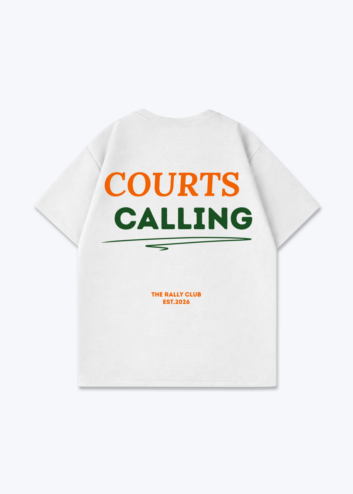 Courts Calling Oversized Shirt - White Back (Designed)