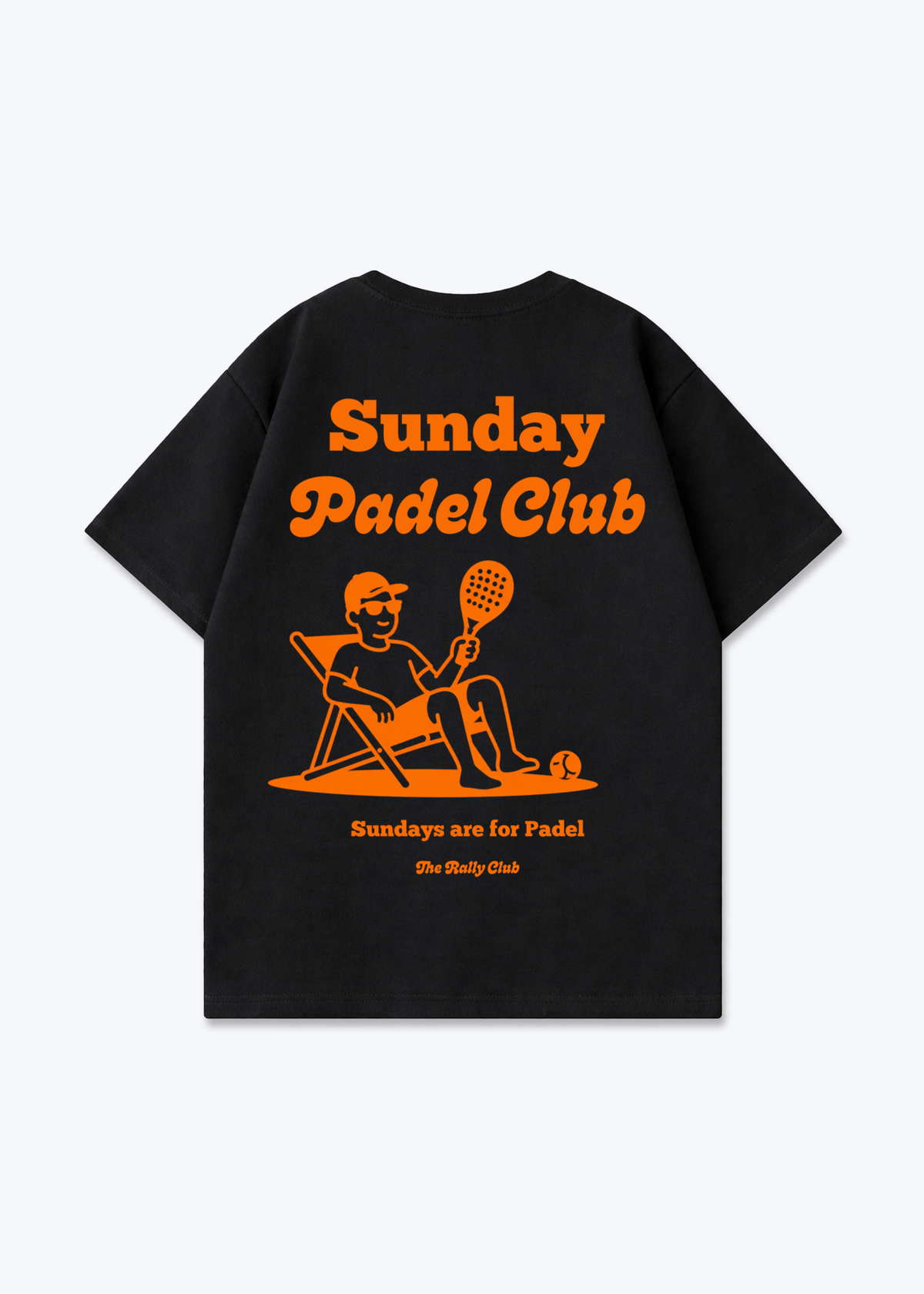 Sundays are for Padel Oversized Shirt - Black Back (Designed)