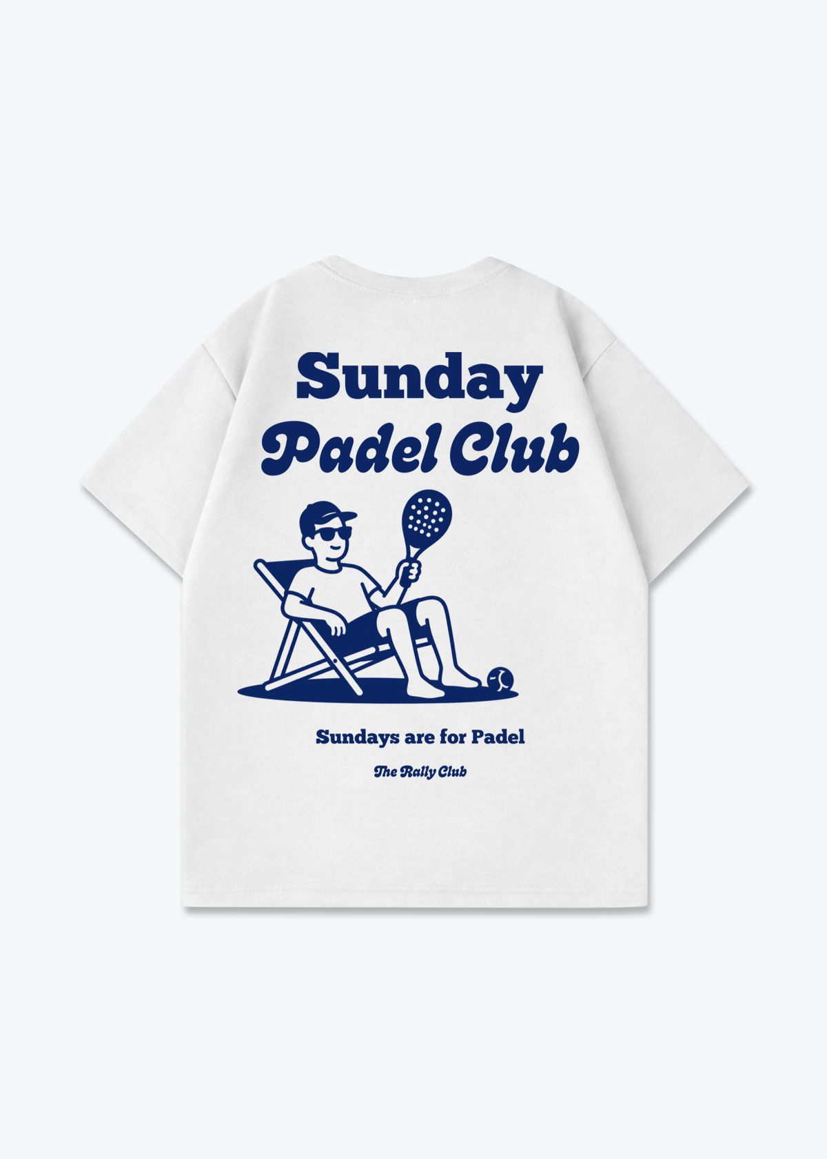 Sundays are for Padel Oversized Shirt - White Back (Designed)