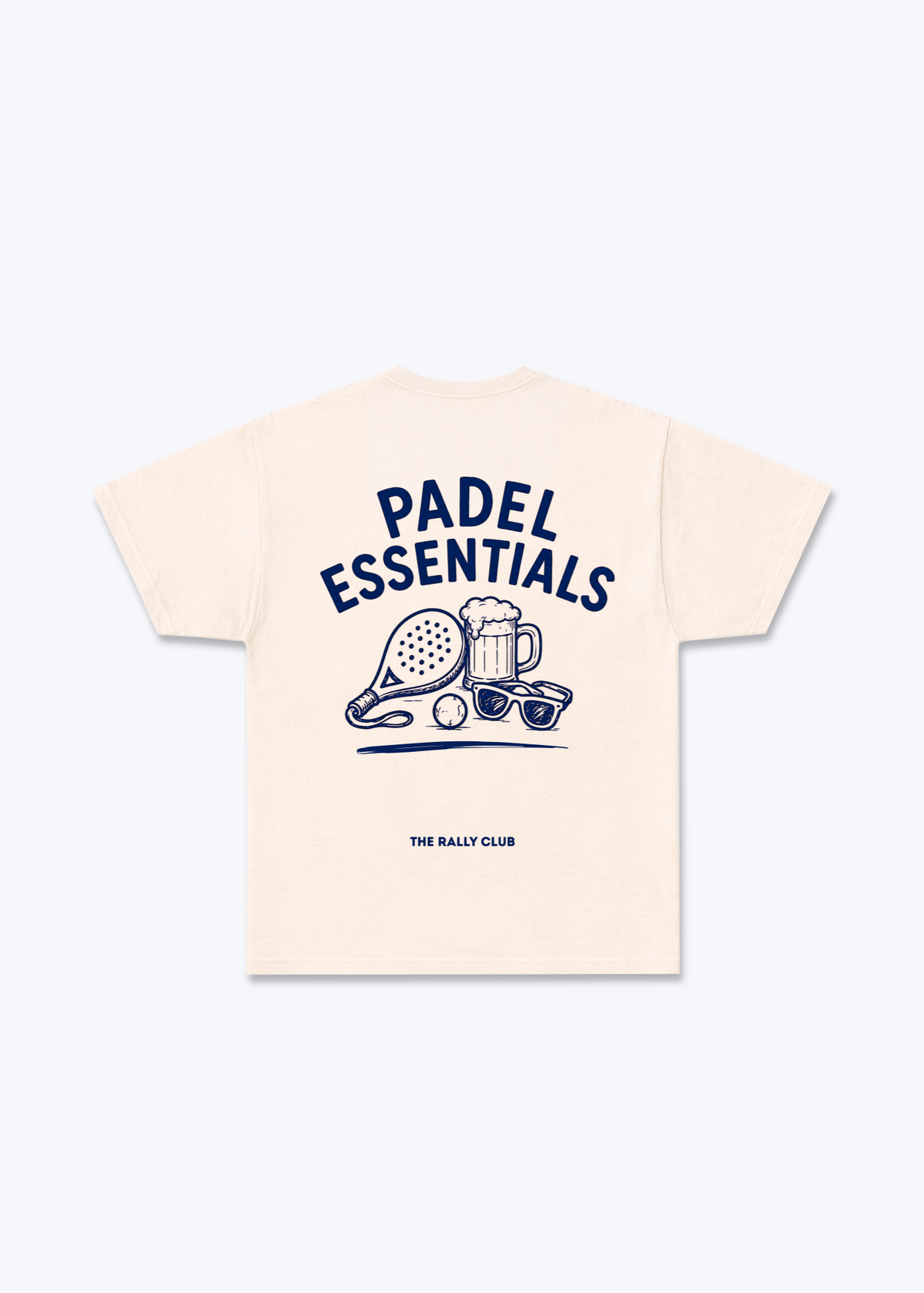 Padel Essentials Regular Shirt - Beige Back (Designed)