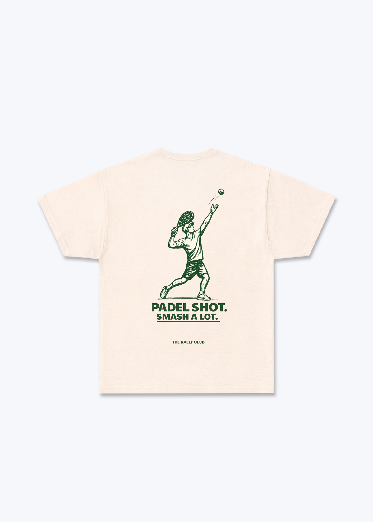 Padel Shot Regular Shirt - Beige Back (Designed)