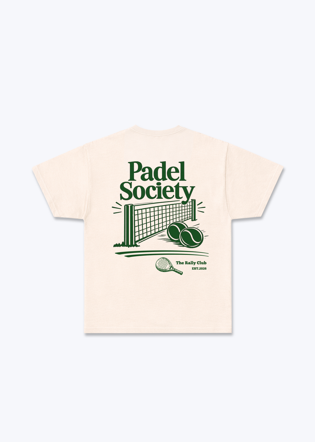 Padel Society Regular Shirt - Beige Back (Designed)