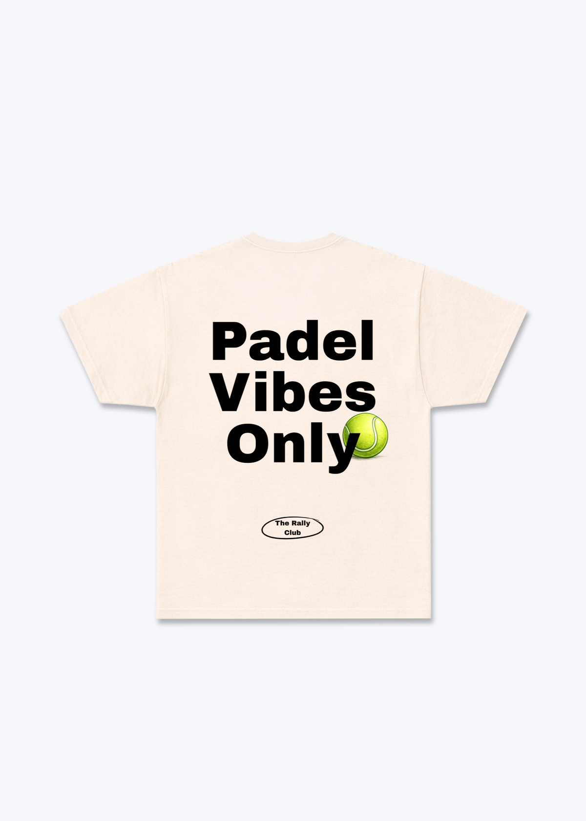 Padel Vibes Only Regular Shirt - Beige Back (Designed)