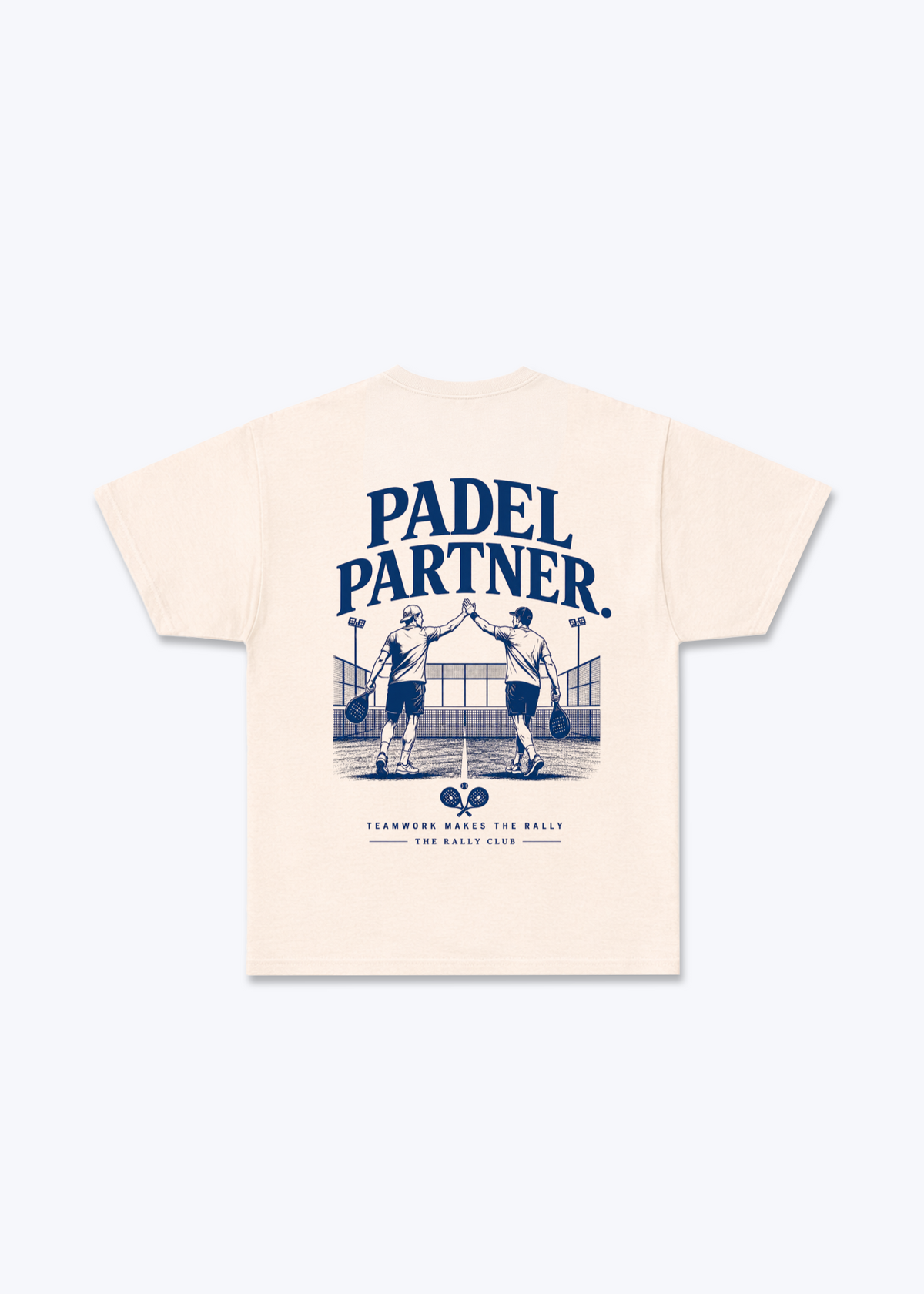 Padel Partner Regular Shirt - Beige Back (Designed)