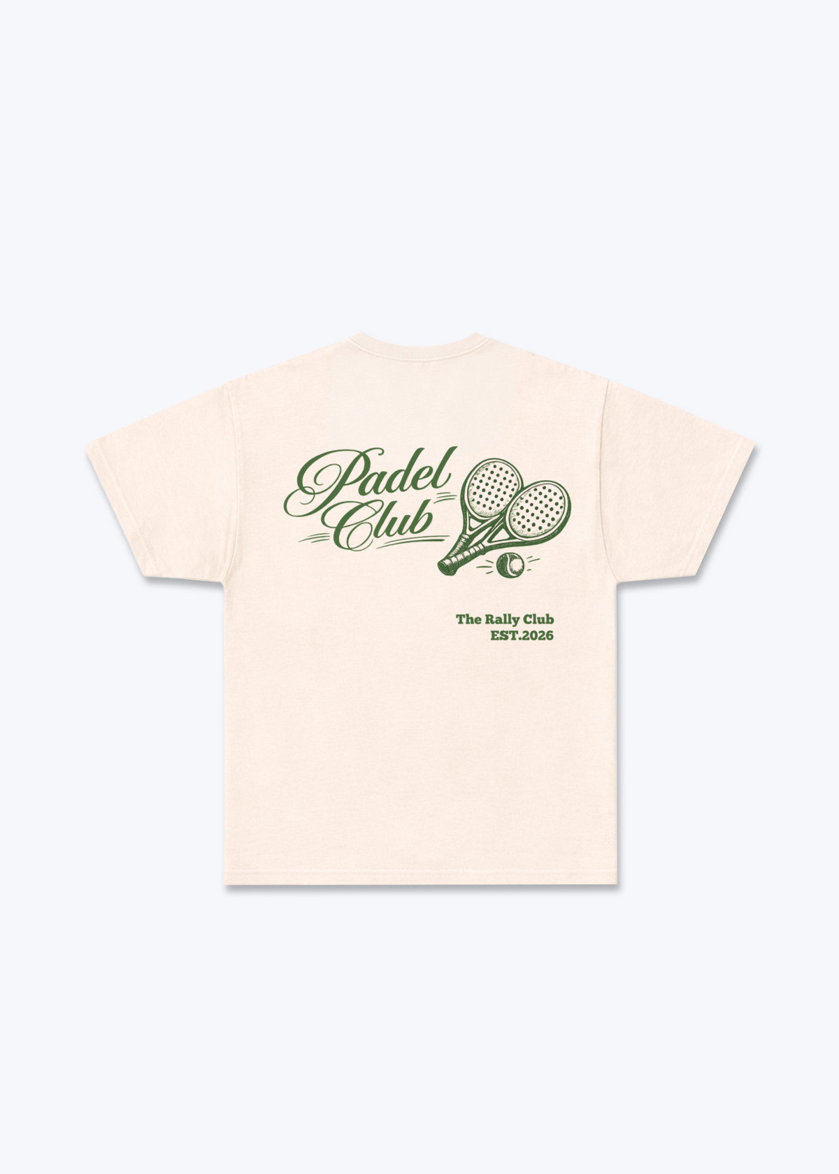 Padel Club Partner Regular Shirt - Beige Back (Designed)