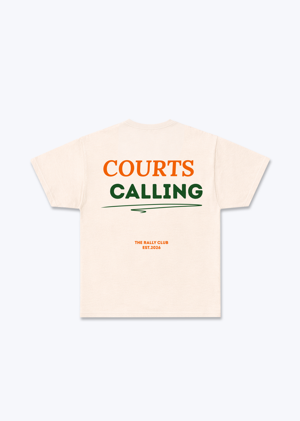 Courts Calling Regular Shirt - Beige Back (Designed)