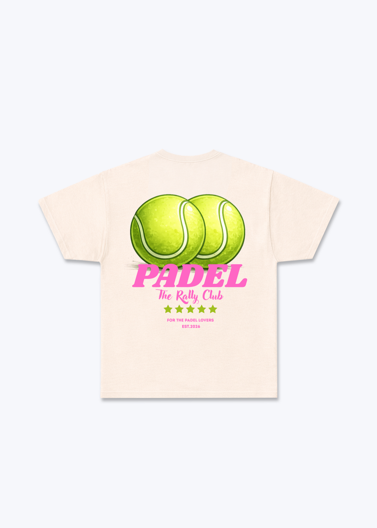 Padel Regular Shirt - Beige Back (Designed)