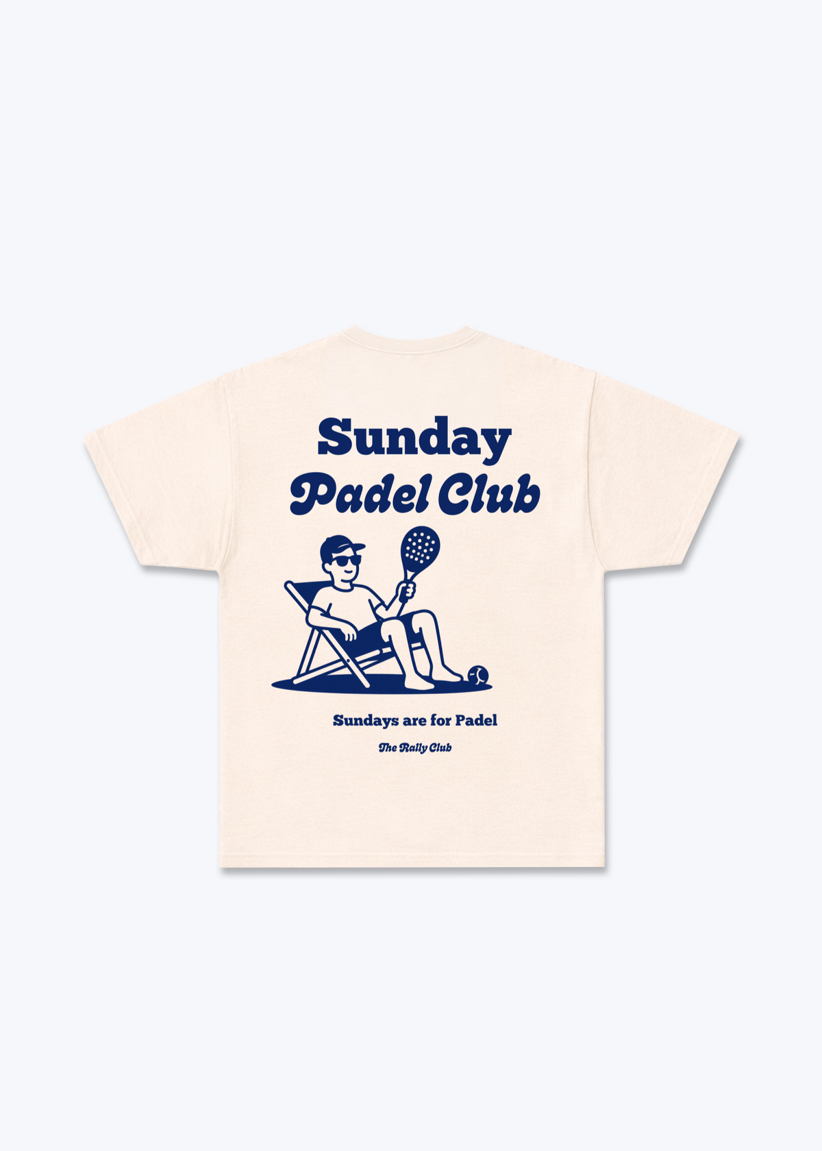 Sundays are for Padel Regular Shirt - Beige Back (Designed)