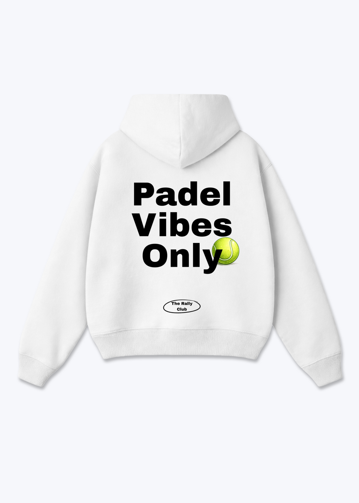 Padel Vibes Only Oversized Hoodie - White Back (Designed)
