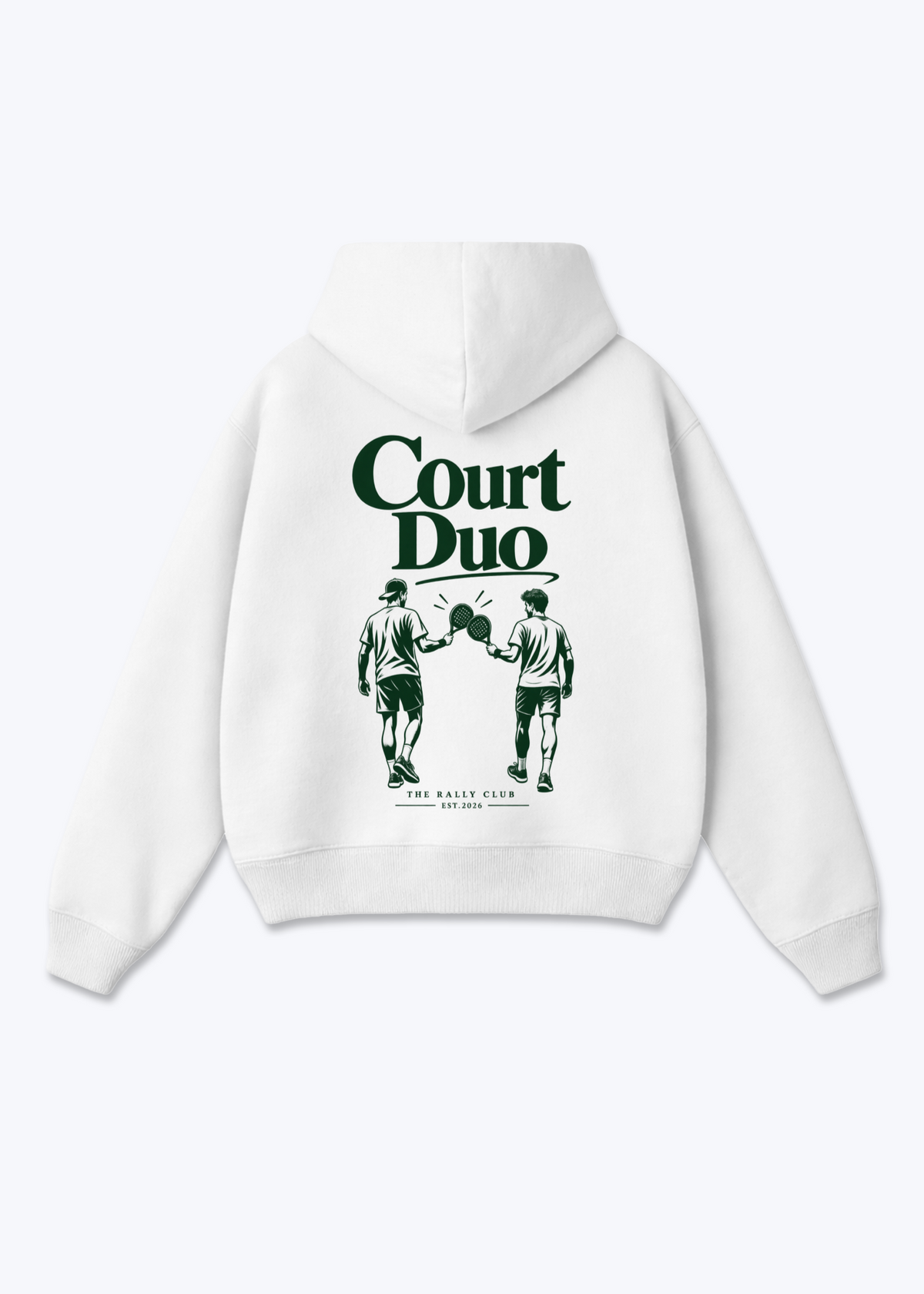Court Duo Oversized Hoodie - White Back (Designed)