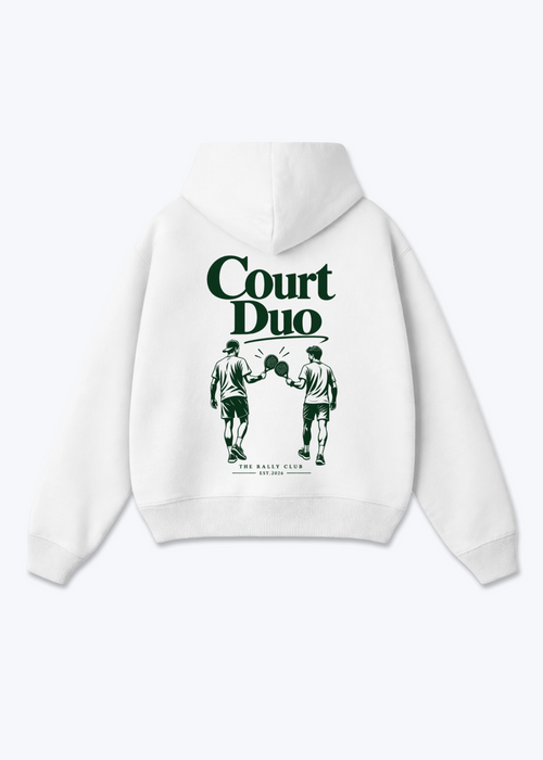 Court Duo Oversized Hoodie - White Back (Designed)