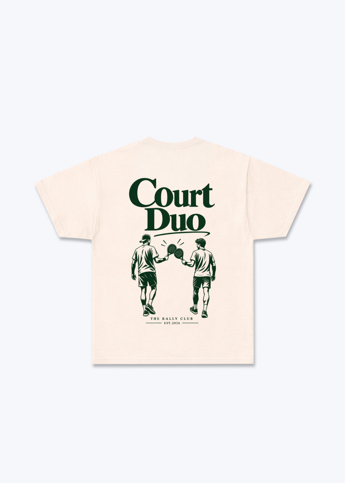 Court Duo Regular Shirt - Beige Back (Designed)