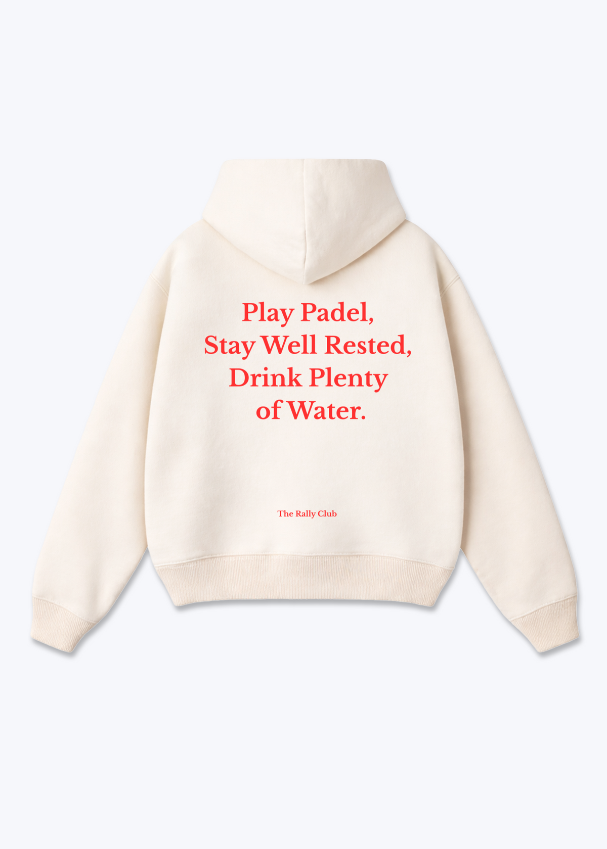 Play Padel Oversized Hoodie - Beige Back (Designed)