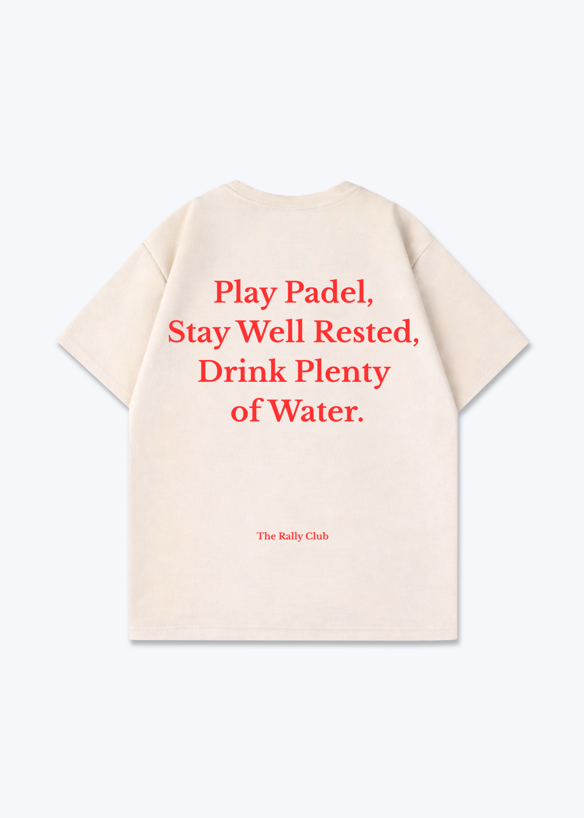 Play Padel Oversized Shirt - Beige Back (Designed)