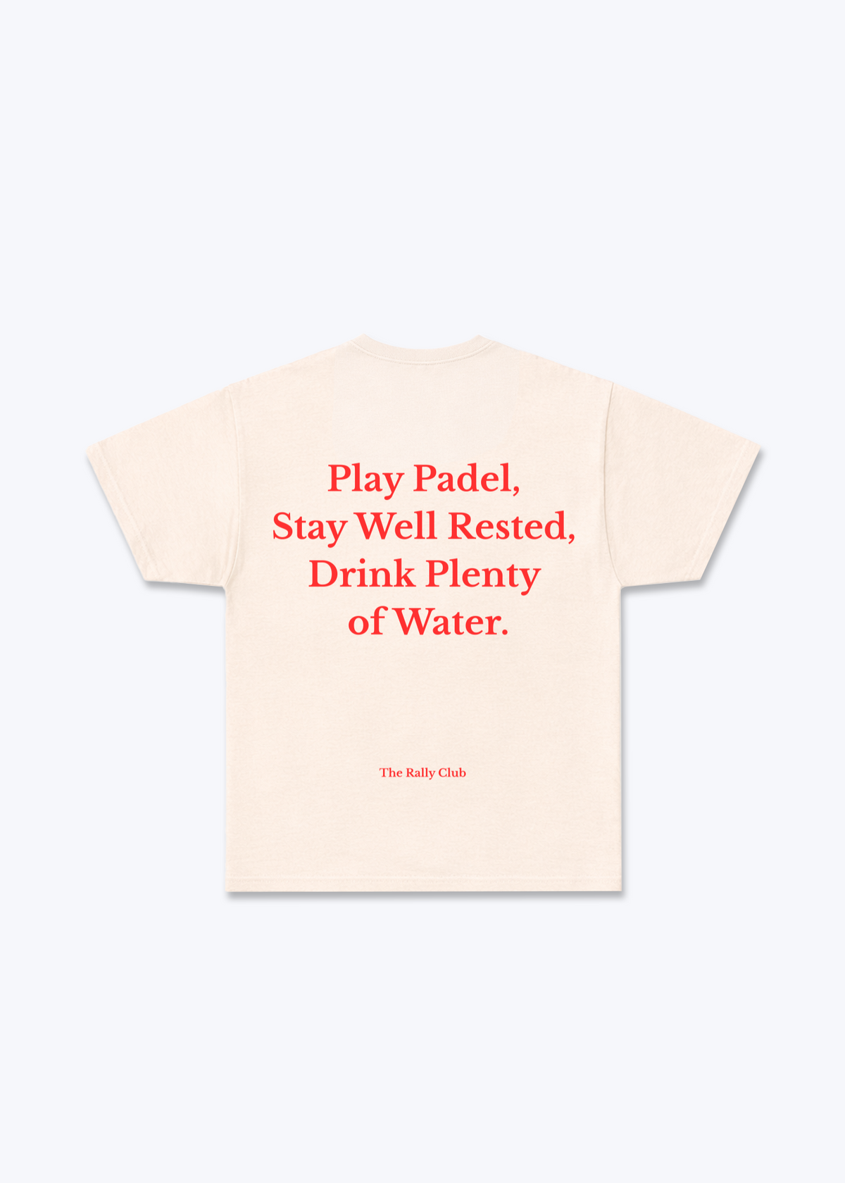 Play Padel Regular Shirt - Beige Back (Designed)